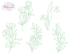 Lade das Bild in den Galerie-Viewer, Stickdatei Blumenset "Eleganz"