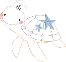 Lade das Bild in den Galerie-Viewer, Stickdatei Meeresschildkröte "Funny"